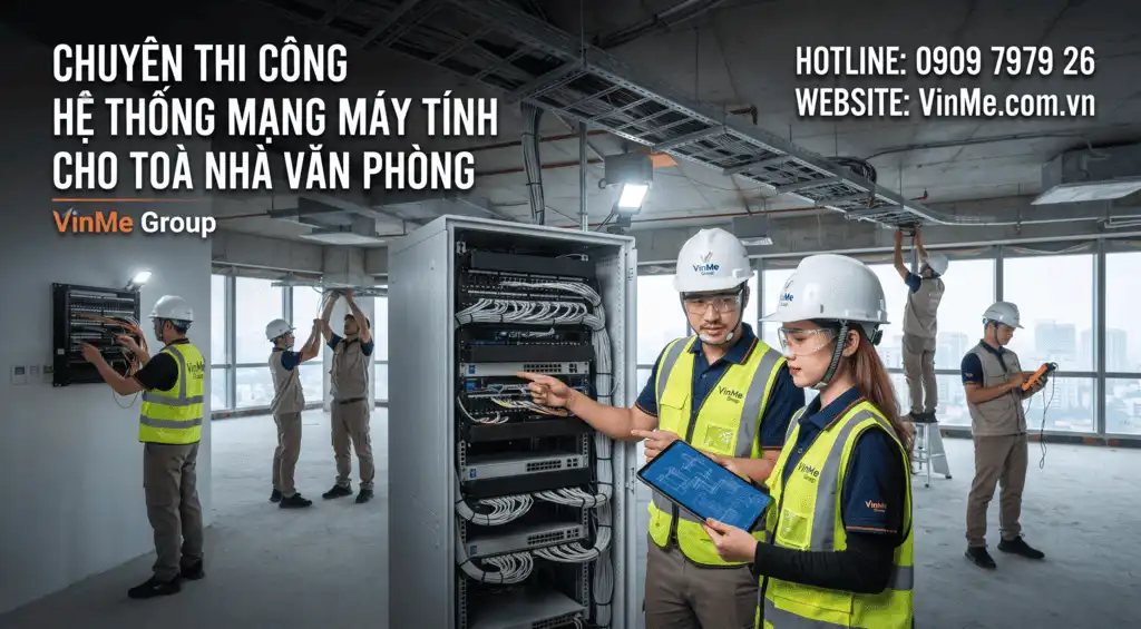 thi công hệ thống mạng máy tính tòa nhà văn phòng giá rẻ