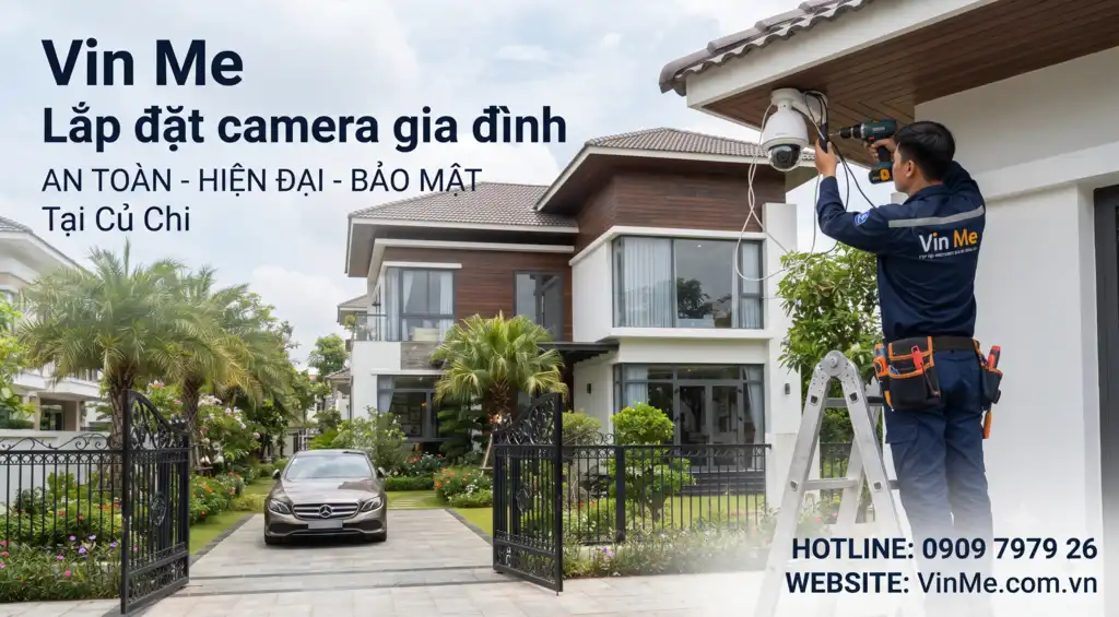 Lắp đặt camera giám sát gia đình huyện củ chi giá rẻ