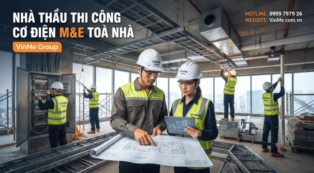 nhà thầu thi công m&e tòa nhà chuyên nghiệp