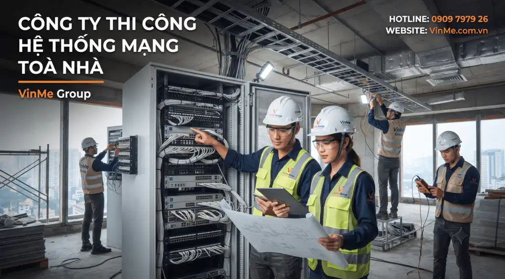 chuyên thi công hệ thống mạng tòa nhà văn phòng