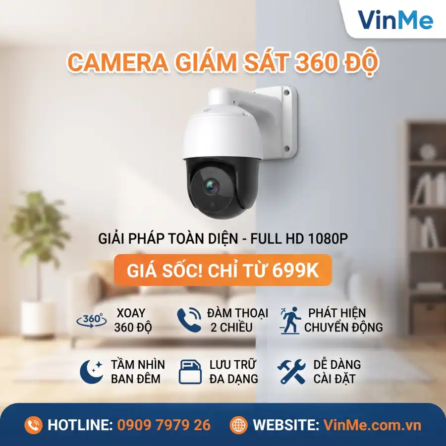 camera giám sát 360 độ giá rẻ