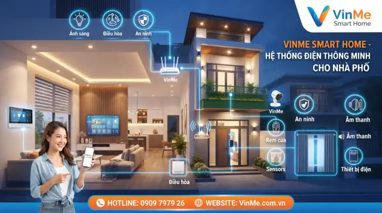 lắp đặt hệ thống điện thông minh smarthome cho nhà phố trọn gói