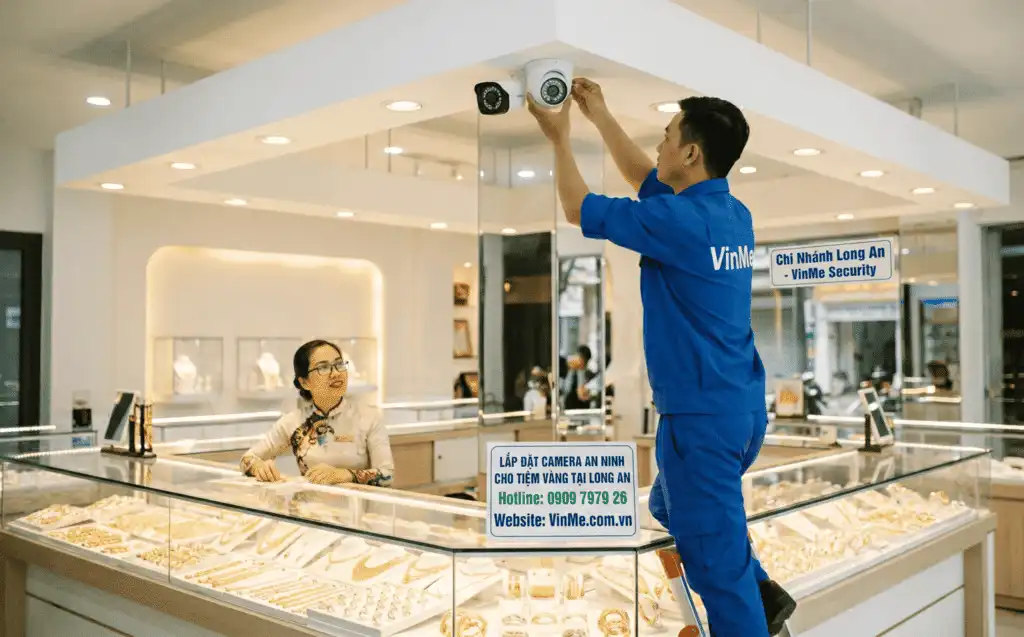 Lắp đặt camera an ninh tiệm vàng tại long an uy tín