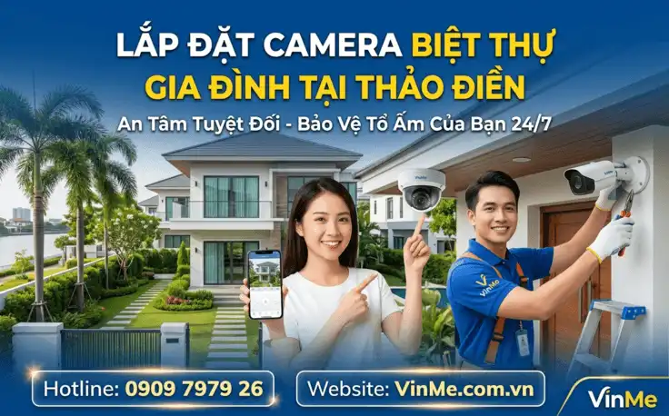 Lắp đặt camera giám sát biệt thự gia đình tại thảo điền quận 2 uy tín