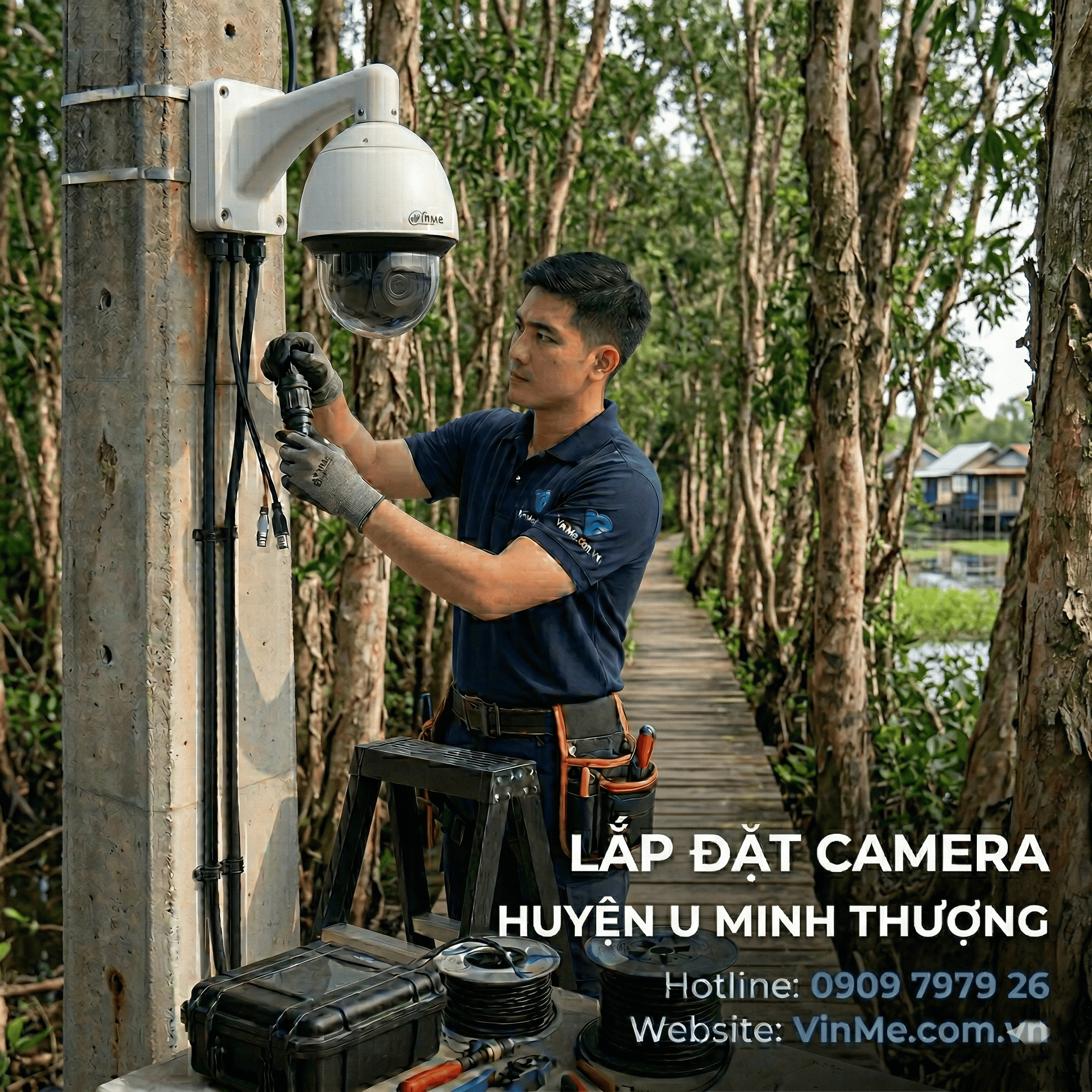 Lắp đặt camera huyện U Minh Thượng