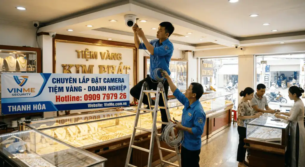 Lắp đặt camera tiệm vàng thanh hóa chuyên nghiệp