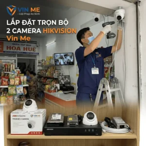 Lắp đặt trọn bộ 2 camera quan sát qua mạng