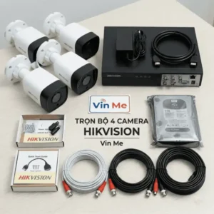 Trọn bộ 4 camera hikvision chính hãng giá rẻ