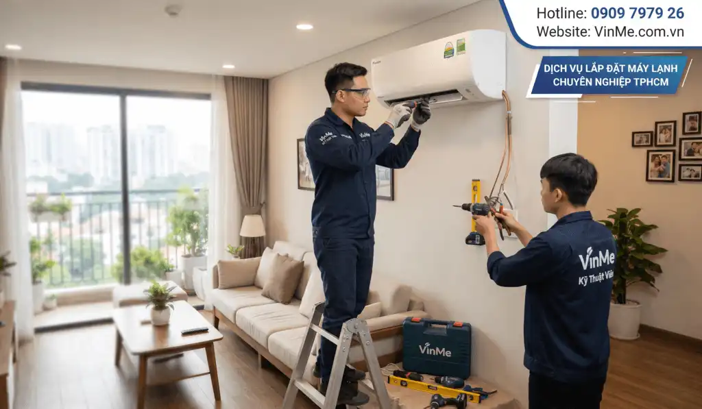 lắp đặt máy lạnh gia đình giá rẻ tphcm