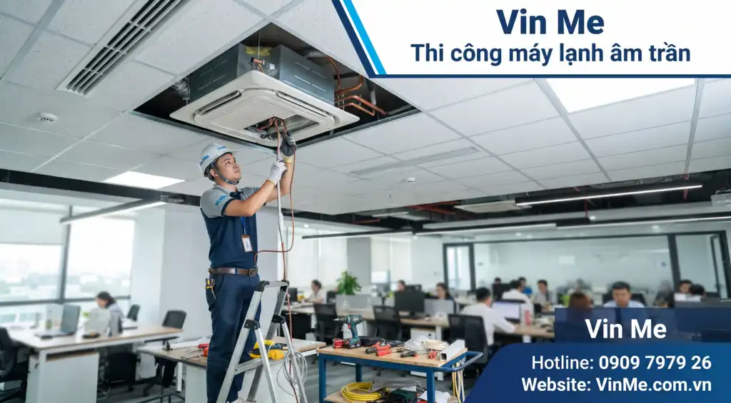công ty thi công máy lạnh âm trần chuyên nghiệp