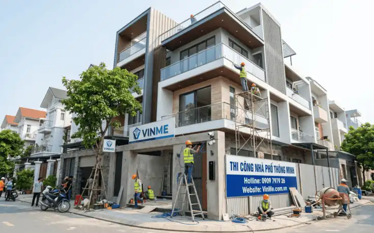 thi công nhà phố thông minh trọn gói giá rẻ
