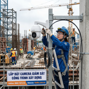 Lắp camera công trình xây dựng