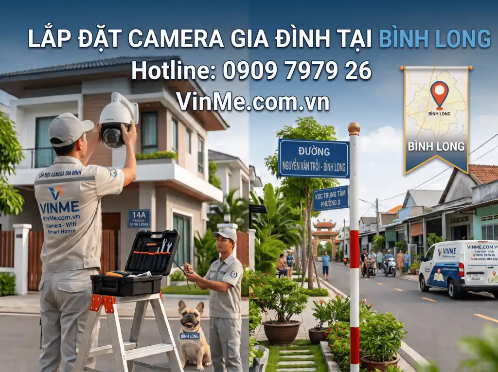 lắp đặt camera gia đình tại bình long giá rẻ