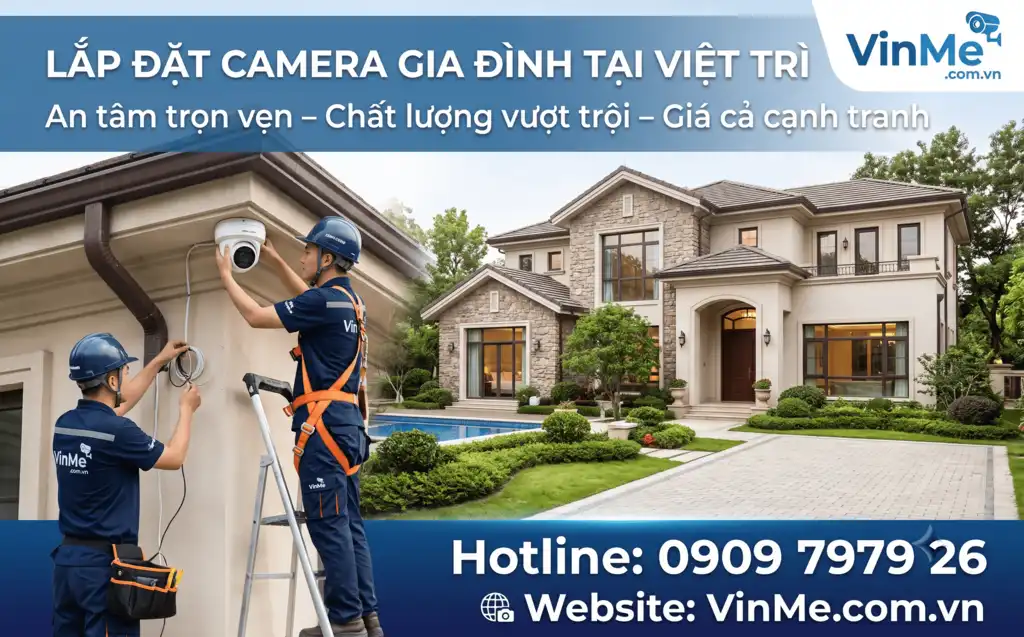 lắp đặt camera gia đình tại Việt Trì giá rẻ