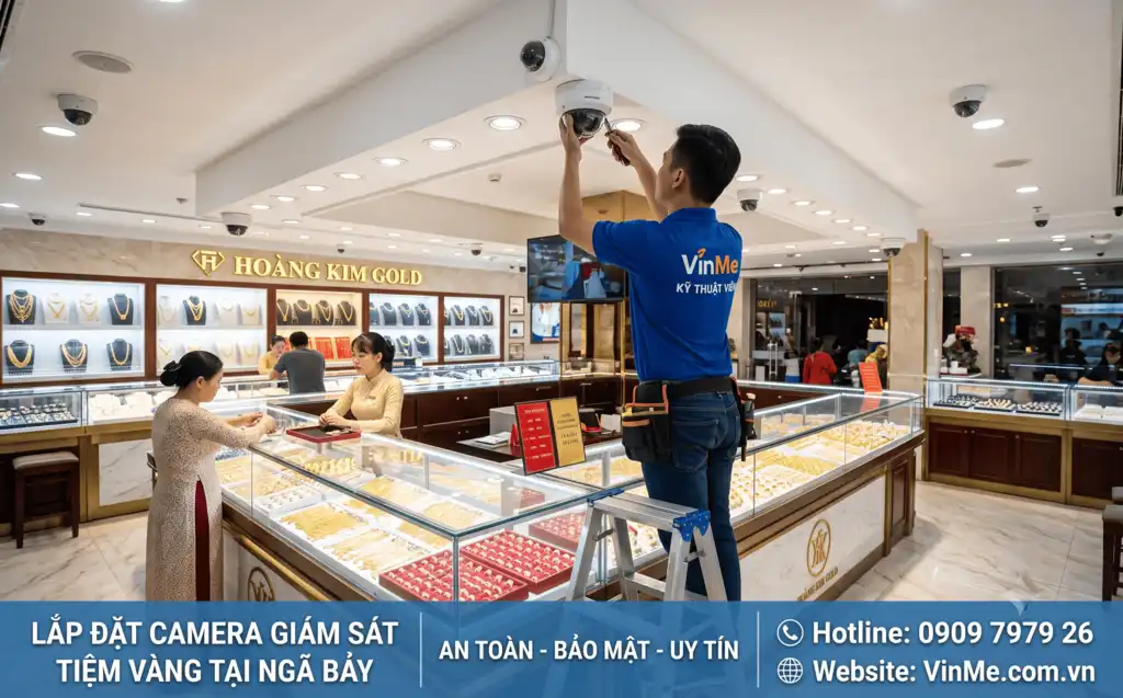 chuyên lắp đặt camera tiệm vàng ngã bảy