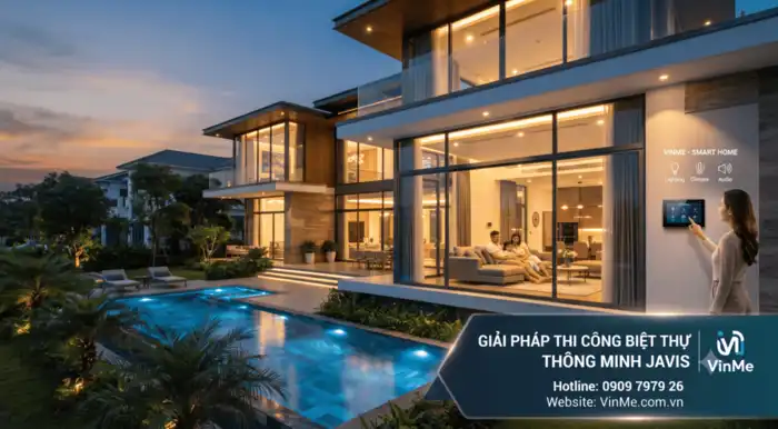 giải pháp thi công biệt thự thông minh hiện đại javis