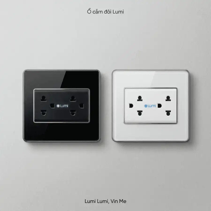 Ổ cắm đôi Lumi