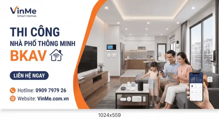 thi công nhà phố thông minh trọn gói bkav