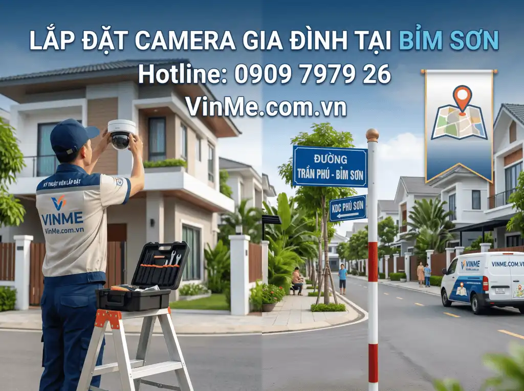 lắp đặt camera gia đình Bỉm Sơn giá rẻ