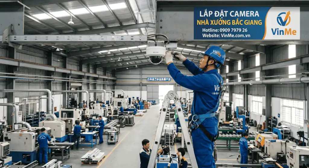 chuyên lắp đặt camera nhà xưởng Bắc Giang