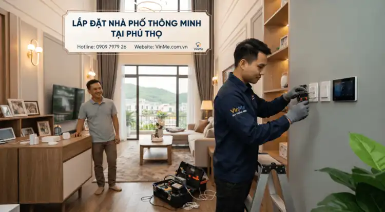Lắp đặt nhà phố thông minh Phú Thọ giá rẻ