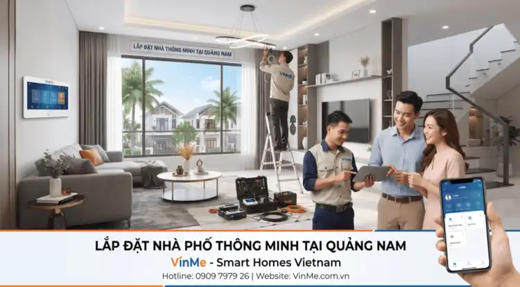 Lắp đặt nhà phố thông minh Quảng Nam trọn gói giá rẻ