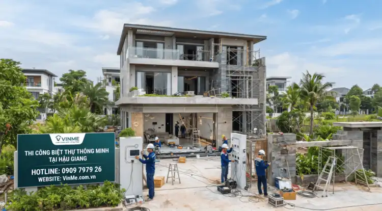 thi công biệt thự thông minh tại Hậu Giang chuyên nghiệp