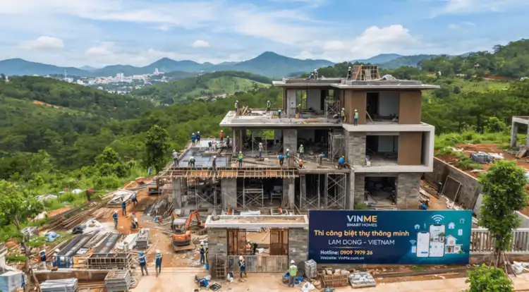 thi công biệt thự thông minh Lâm Đồng trọn gói