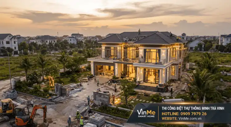 chuyên thi công biệt thự thông minh tại Trà Vinh