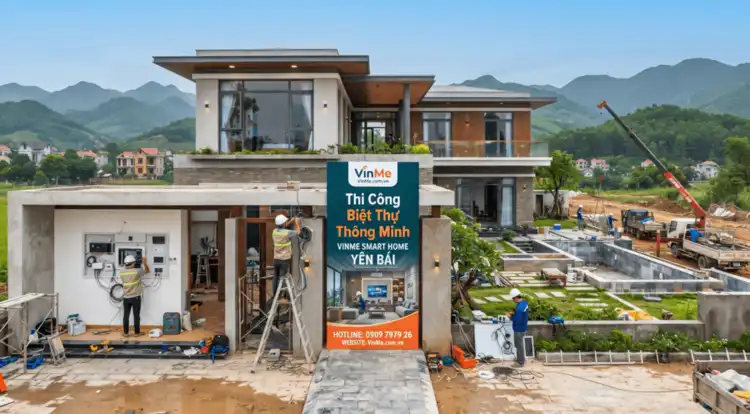 chuyên thi công biệt thự thông minh tại Yên Bái