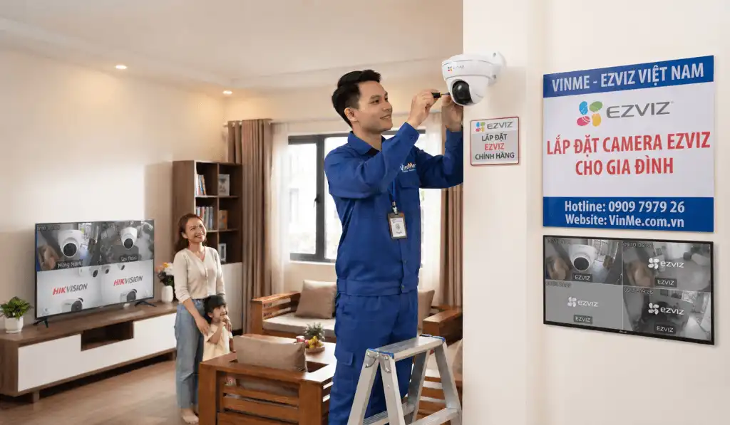 lắp đặt camera ezviz cho gia đình uy tín