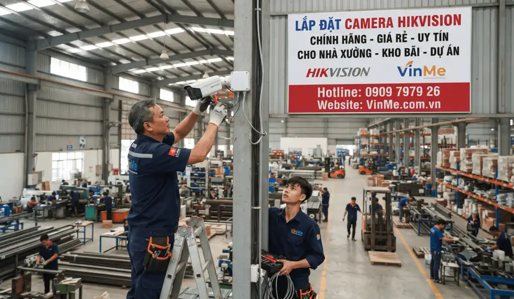 Chuyên lắp đặt camera ip hikvision cho nhà xưởng