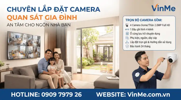lắp đặt camera quan sát gia đình giá rẻ