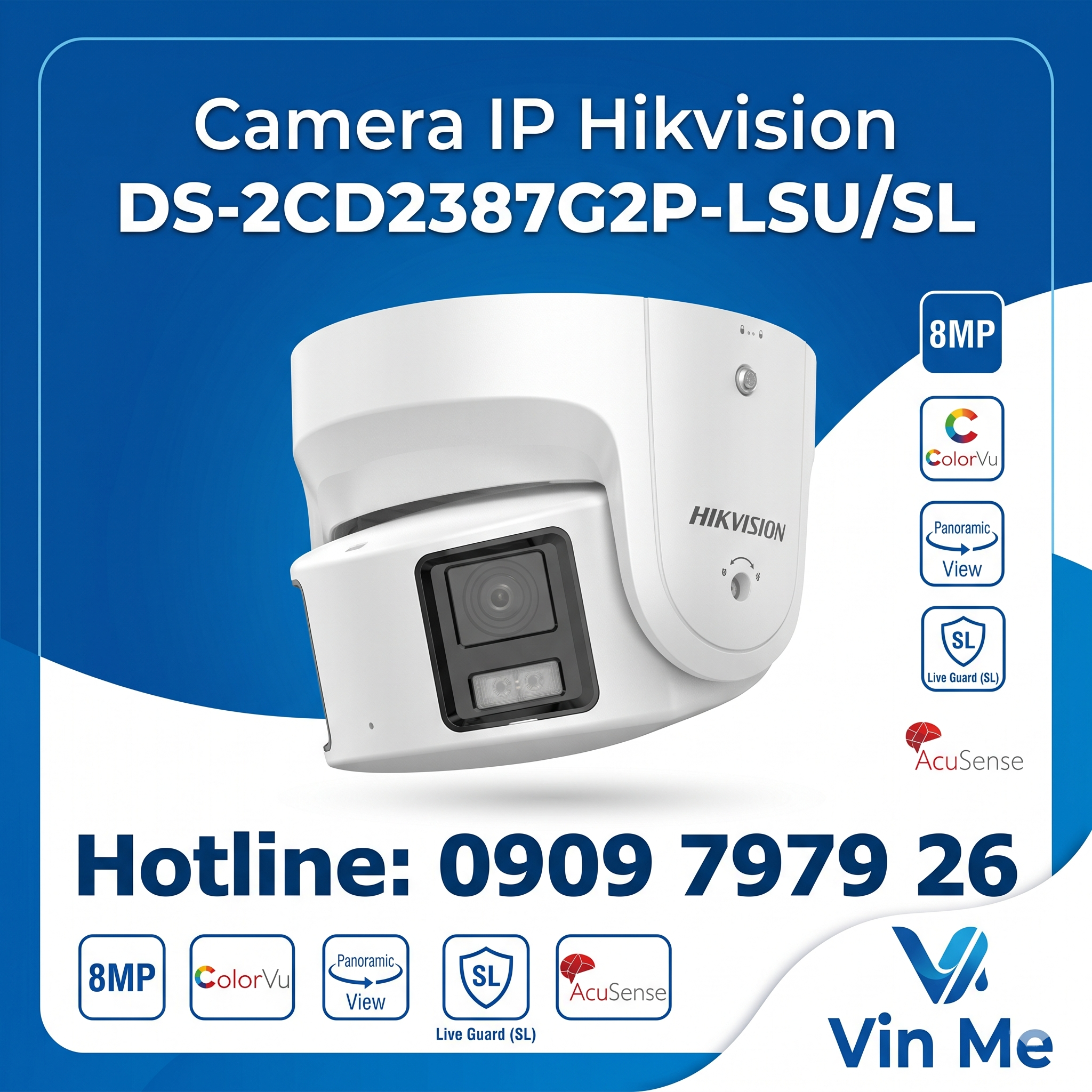 Camera Hikvision DS-2CD2387G2P-LSU/SL(C) IP Colorvu 8MP