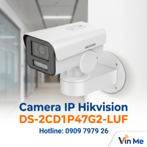 Camera Hikvision DS-2CD1P47G2-LUF IP 4MP xoay có màu