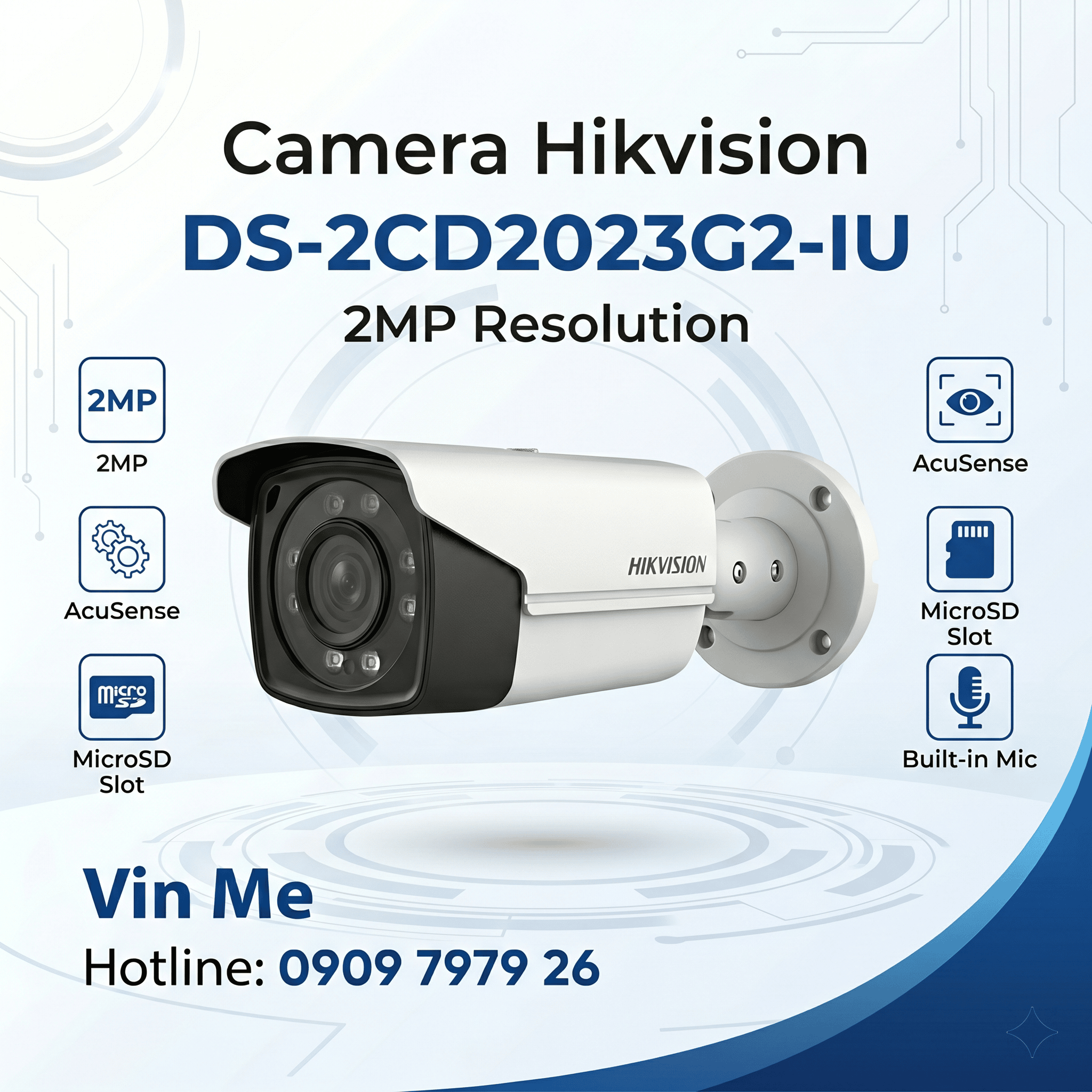 Camera Hikvision DS-2CD2023G2-IU IP 2MP
