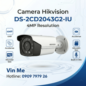 Camera Hikvision DS-2CD2043G2-IU IP 4MP