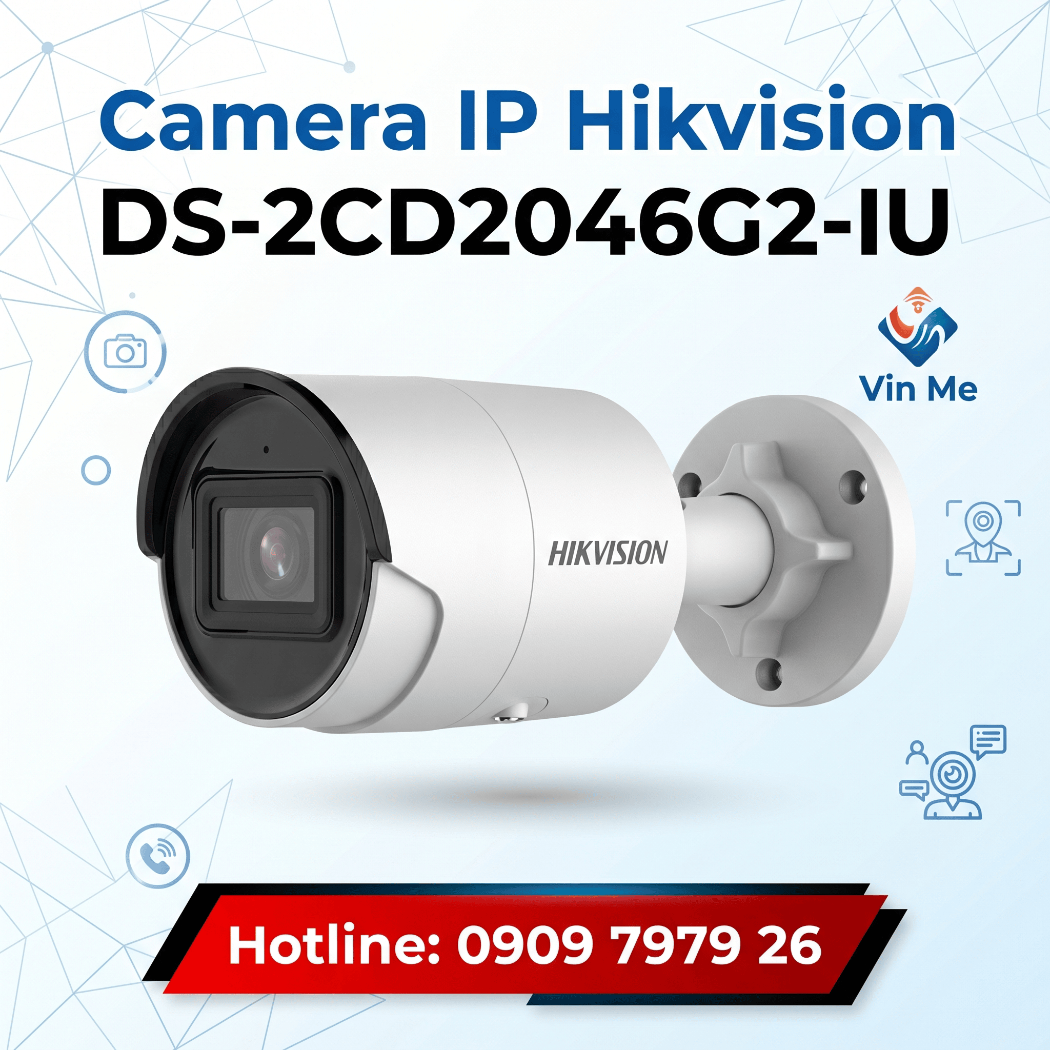 Camera Hikvision DS-2CD2046G2-IU IP 4MP