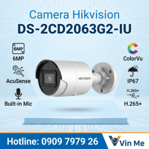 Camera Hikvision DS-2CD2063G2-IU IP 6MP