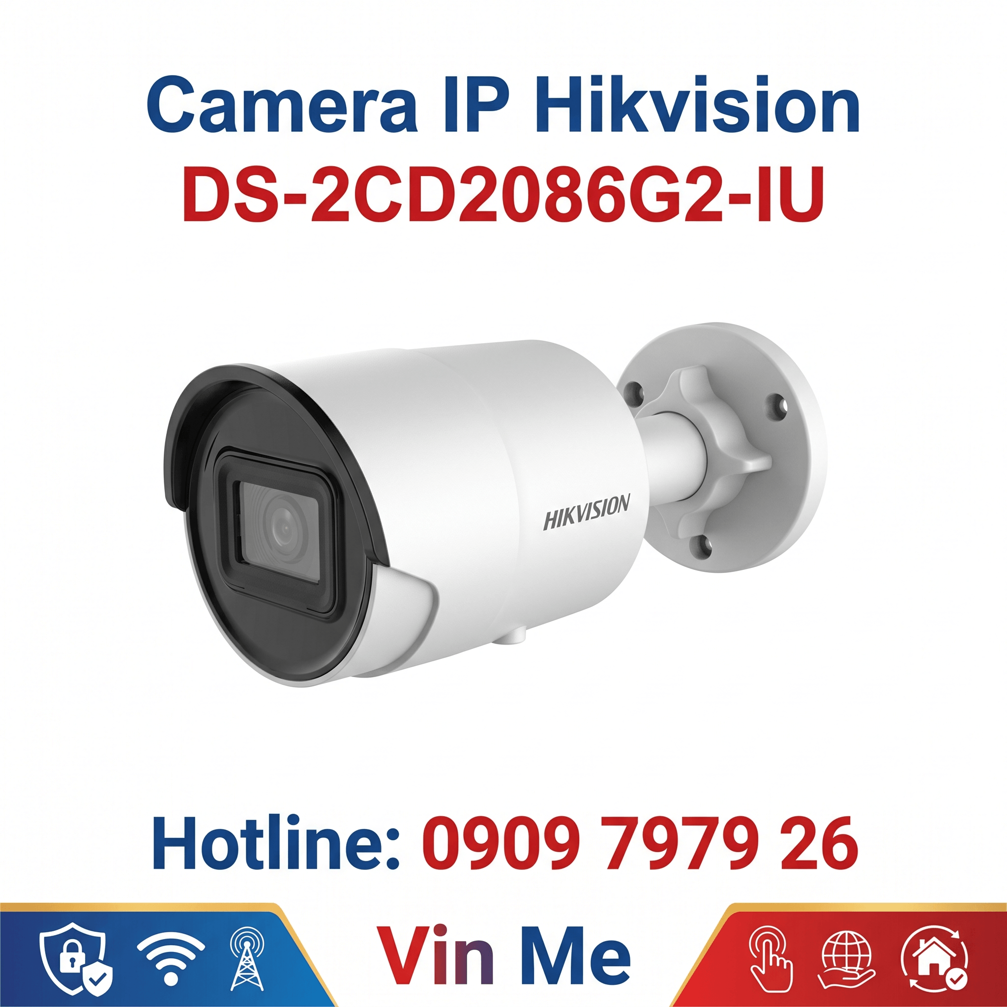 Camera Hikvision DS-2CD2086G2-IU IP 8MP