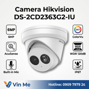 Camera Hikvision DS-2CD2363G2-IU IP 6MP
