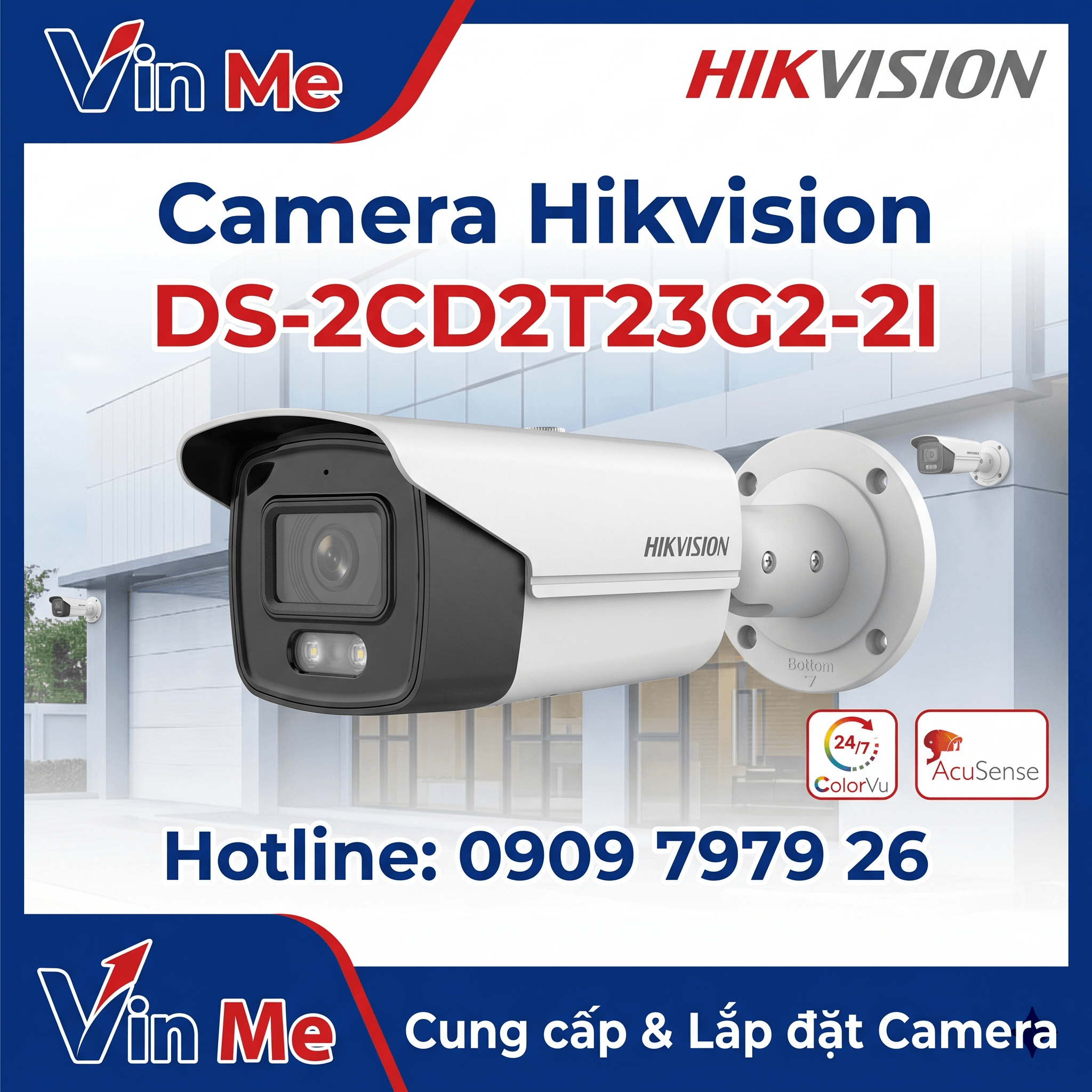 Camera Hikvision DS-2CD2T23G2-2I IP 2MP
