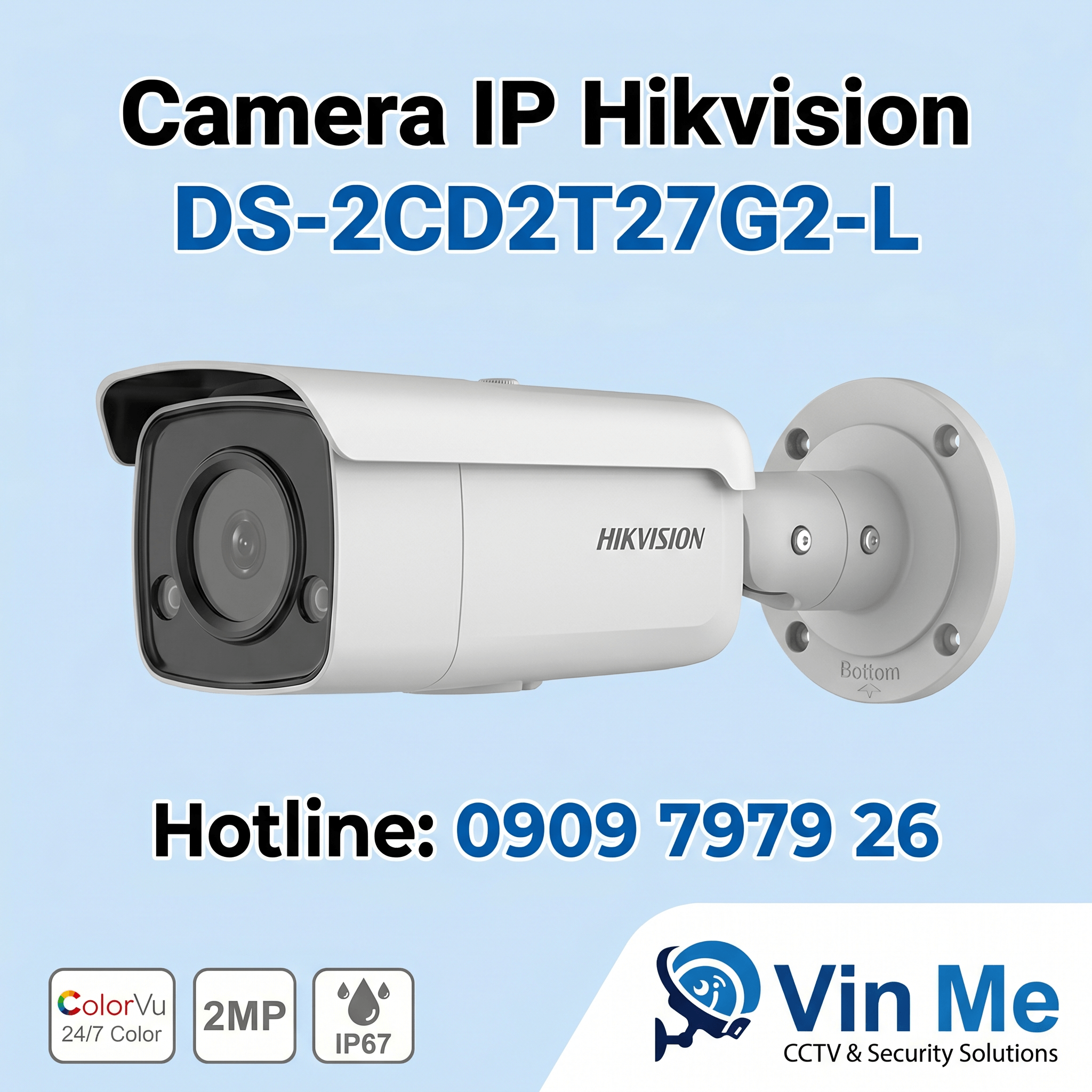 Camera Hikvision DS-2CD2T27G2-L IP 2MP