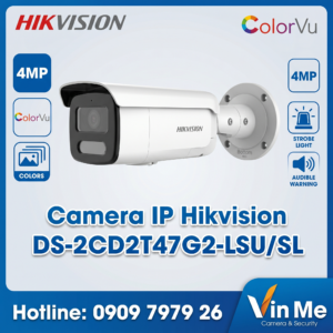 Camera Hikvision DS-2CD2T47G2-LSU/SL IP có màu 24/7 4MP