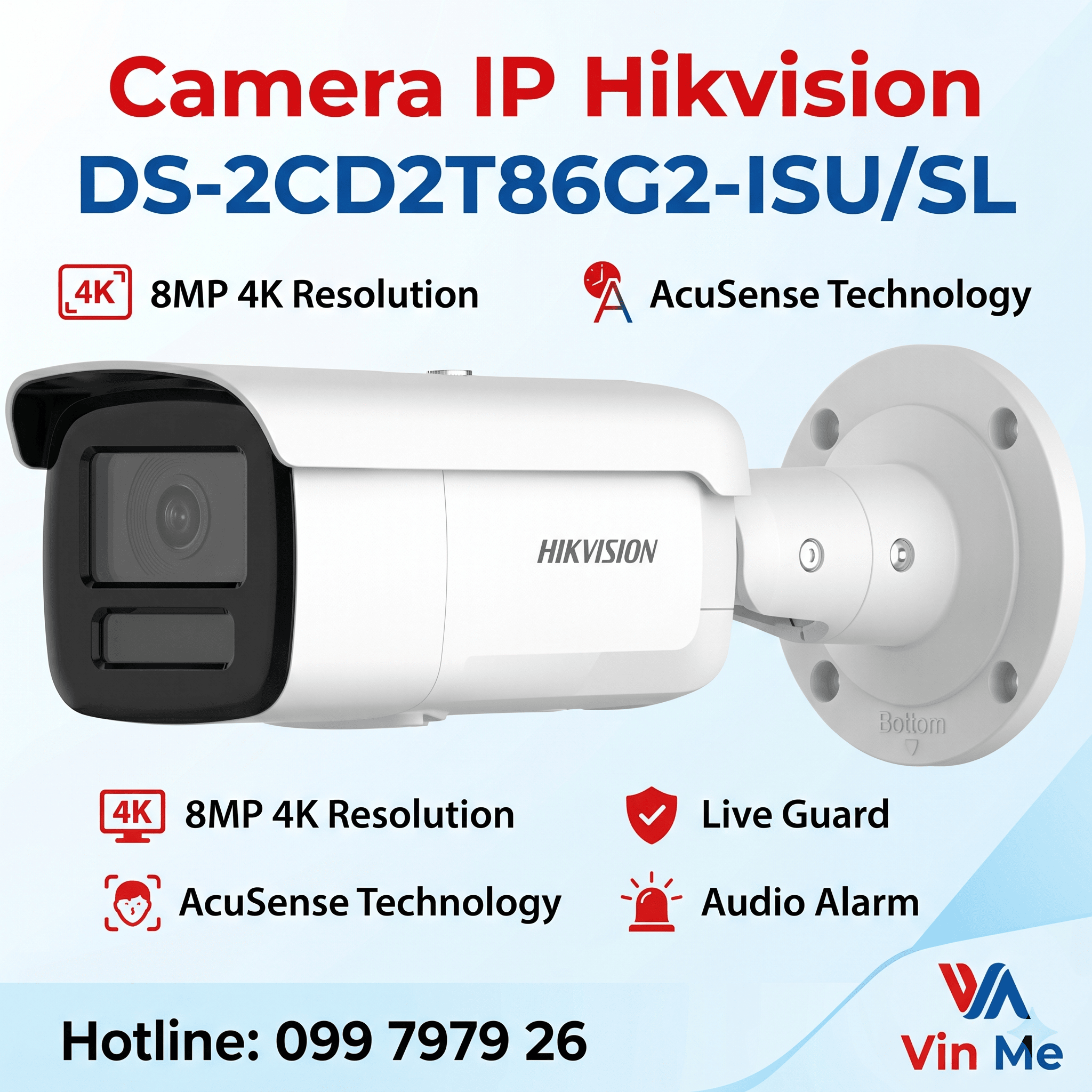 Camera Hikvision DS-2CD2T86G2-ISU/SL