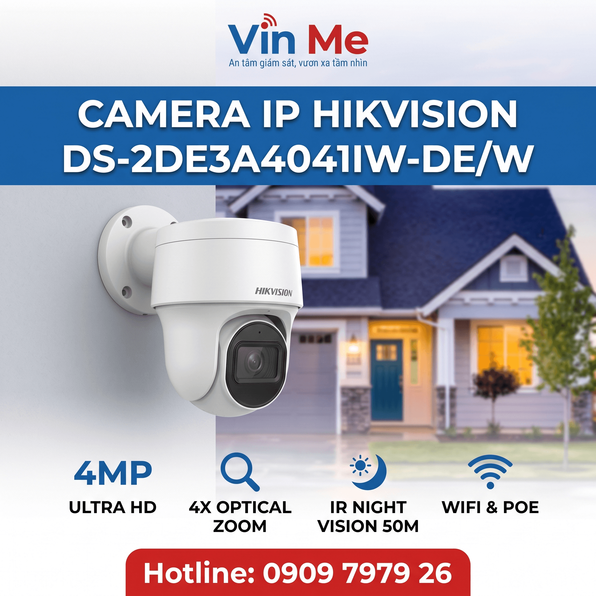 Camera Hikvision DS-2DE3A4041IW-DE/W(S6)