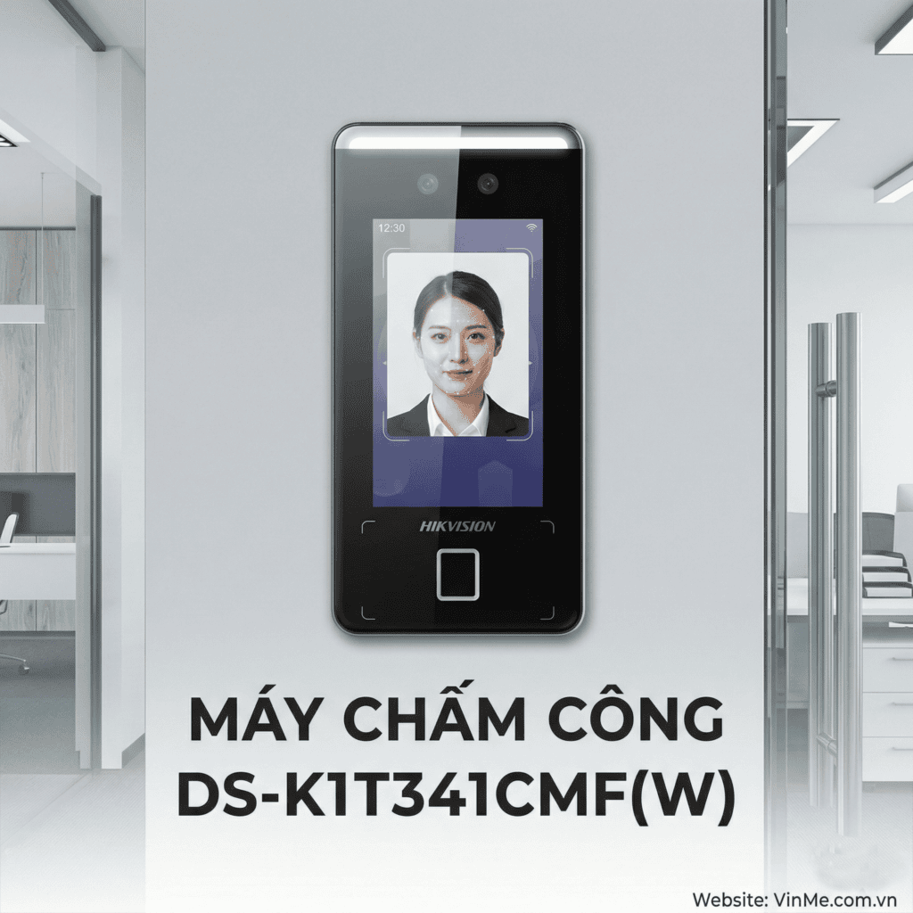 Máy chấm công hikvision DS-K1T341CMF(W)