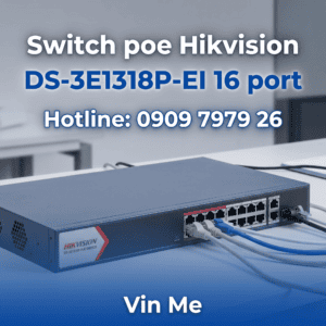 Switch poe Hikvision DS-3E1318P-EI 16 port
