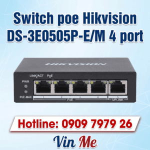 Switch poe Hikvision DS-3E0505P-E/M 4 port