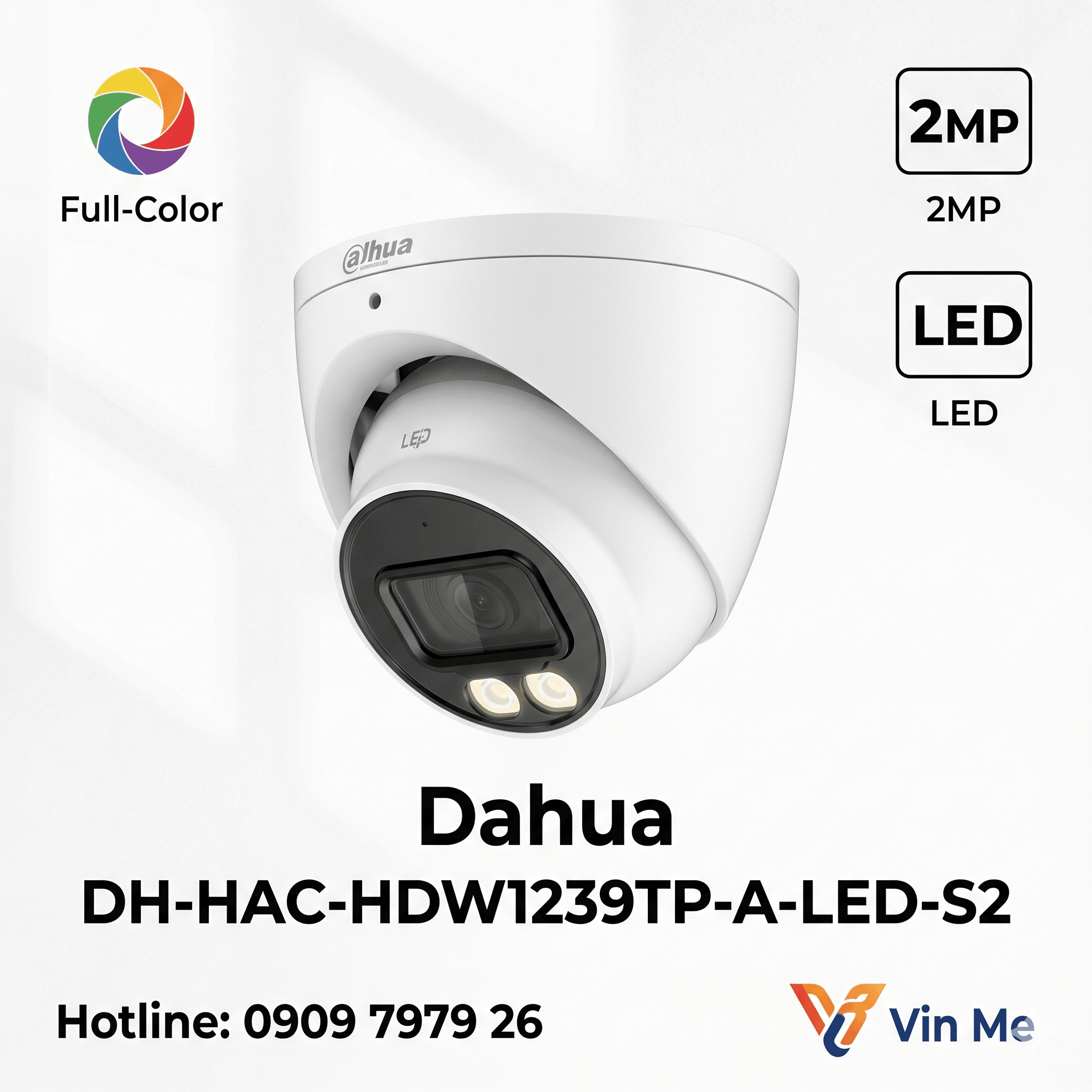 camera dahua DH-HAC-HDW1239TP-A-LED-S2 HDCVI 2MP Full color